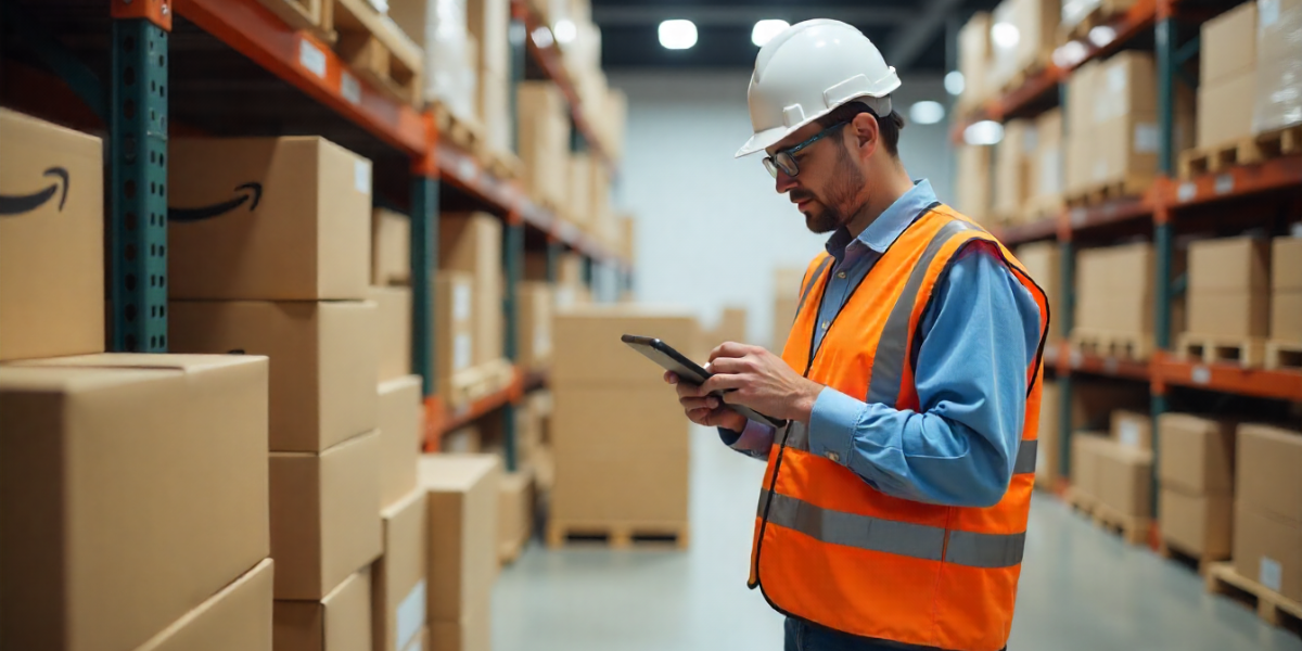 worker in an amazon warehouse