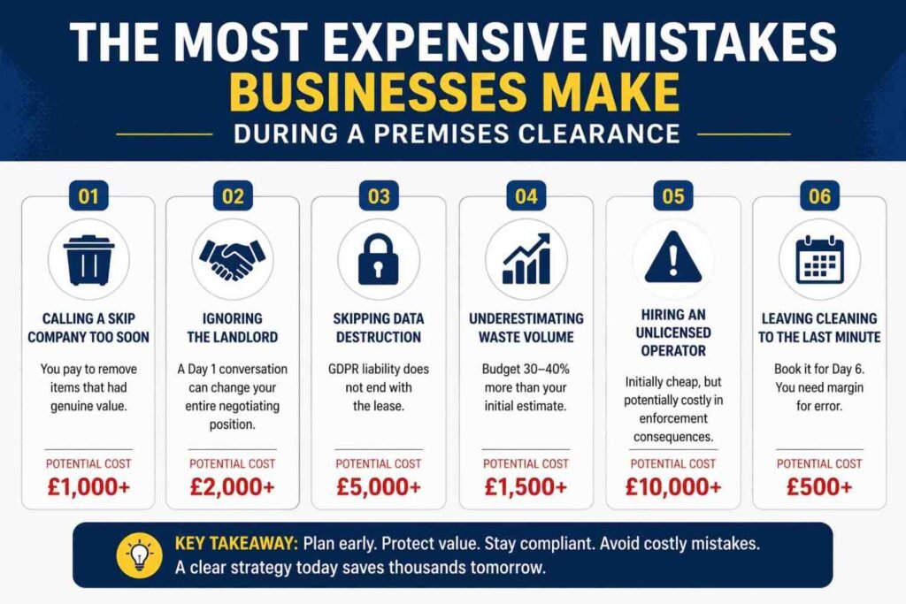 Most Expensive mistakes During Premises Clearance