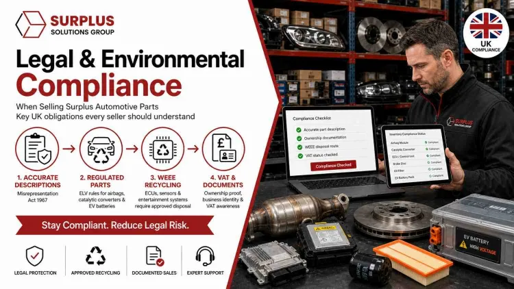 Complete Guide to Selling Surplus Automotive Parts in UK