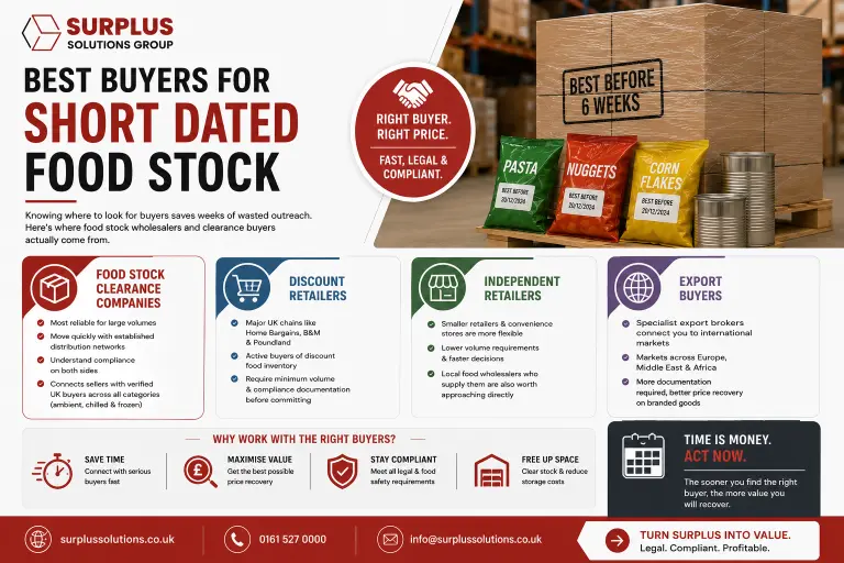 Best Buyers for Short Dated Food Stock
