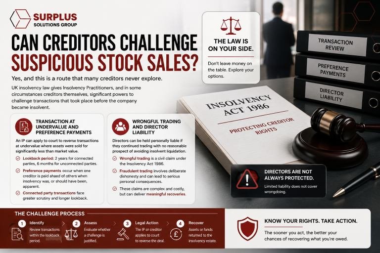Can Creditors Challenge Suspicious Stock Sales