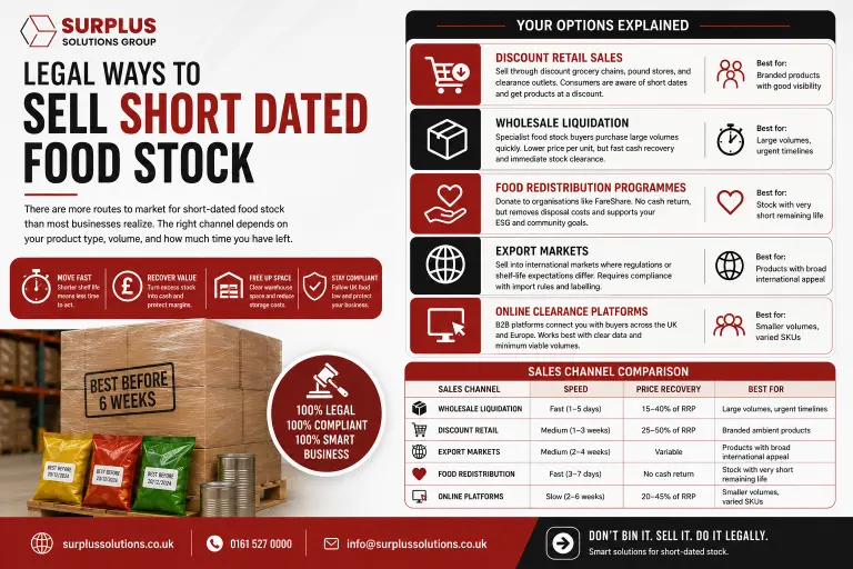 Legal Ways to Sell Short Dated Food Stock
