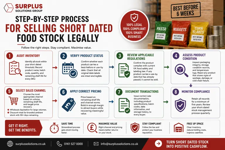 Step-by-Step Process for Selling Short Dated Food Stock Legally
