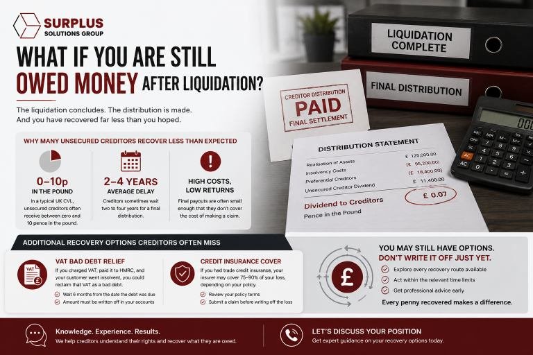 What If You Are Still Owed Money After Liquidation