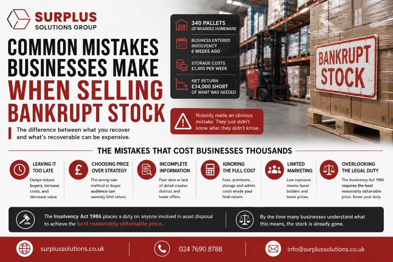 Common Mistakes Businesses Make When Selling Bankrupt Stock by surplus solutions