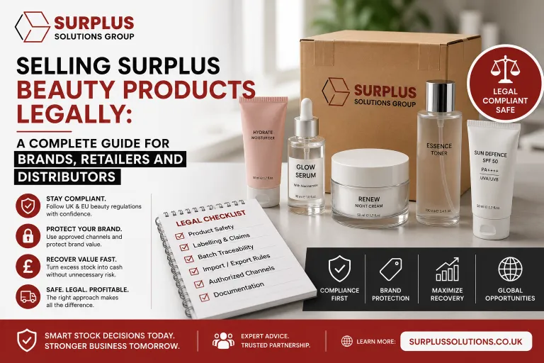 Selling Surplus Beauty Products Legally: A Complete Guide for Brands, Retailers and Distributors